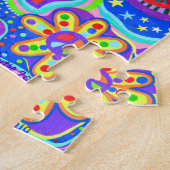 Niedlich Psychedelisch Hippie Mermaid Girl Guitar Puzzle (Seite)