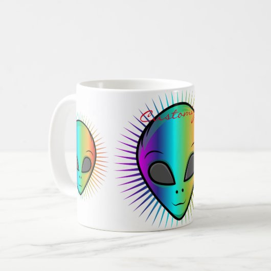 Niedlich Psychedelische Alien Head Thunder_Cove Kaffeetasse (Vorderseite Links)