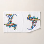 Niedlich Psychedelische Dackel Badhandtuch Set (Handtuch)