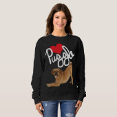Niedlich Puggle Liebe Hund Mama Sweatshirt (Vorne ganz)