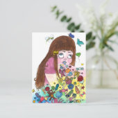 Niedlich Puke Postkarte (Stehend Vorderseite)