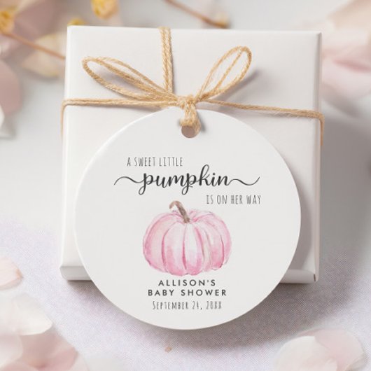 Niedlich Pumpkin Baby Dusche Danke Geschenkanhänger