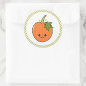 Niedlich Pumpkin Birthday Runder Aufkleber (Tasche)