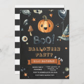 Niedlich Pumpkin Boo Crazy Halloween-Party Einladung (Vorne/Hinten)