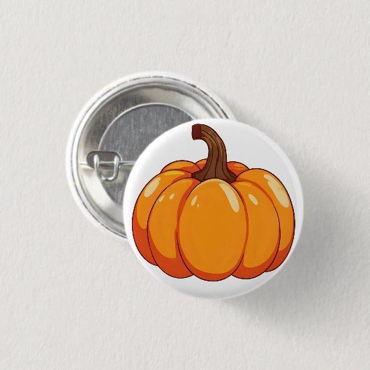 Niedlich Pumpkin Button (Vorne & Hinten)