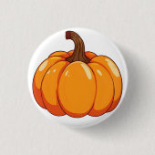 Niedlich Pumpkin Button (Vorderseite)