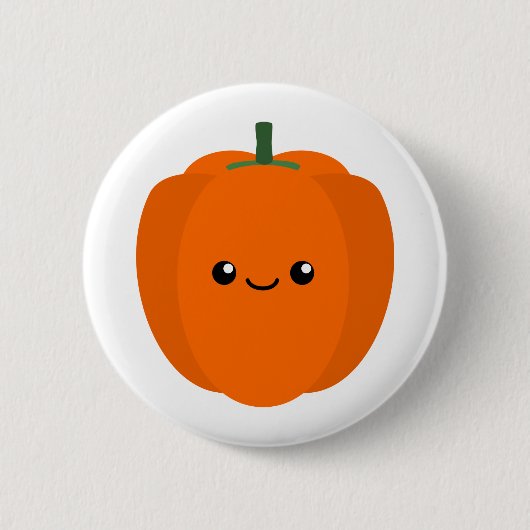 Niedlich Pumpkin Button (Vorderseite)