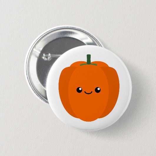 Niedlich Pumpkin Button (Vorne & Hinten)