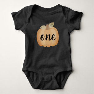Niedlich Pumpkin Erster Geburtstag bin ich eins Baby Strampler