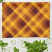 Niedlich Pumpkin Orange Kariert Küchentücher (Gefaltet)