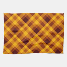 Niedlich Pumpkin Orange Kariert Küchentücher