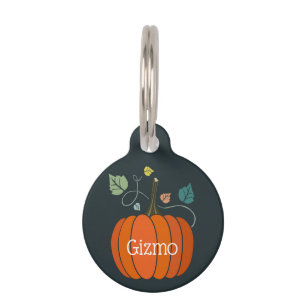 Niedlich Pumpkin   Personalisierte Pet-ID-Nummer Haustiermarke