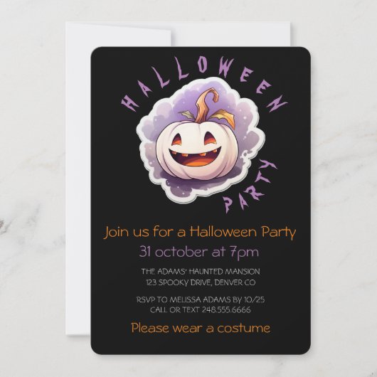 NIEDLICH PUMPKIN SMILES EINLADUNG (Vorderseite)