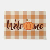 Niedlich Pumpkin Willkommen Wordart Fall Orange Gi Fußmatte (Vorderseite)