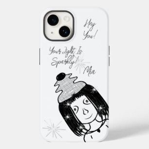 Niedlich Punk Cartoon Girl Funkelnd Light Tee Kind Case-Mate iPhone 14 Hülle