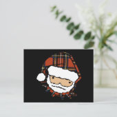 Niedlich Punk Kariert Santa Feiertagspostkarte (Stehend Vorderseite)