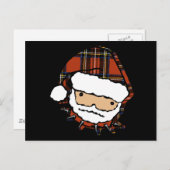 Niedlich Punk Kariert Santa Feiertagspostkarte (Vorne/Hinten)