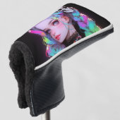 Niedlich Punk Rock Skull Goth Rainbow Braid Anime  Golf Headcover (3/4 Vorderseite)
