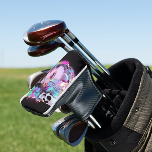 Niedlich Punk Rock Skull Goth Rainbow Braid Anime Golf Headcover (In Situ)
