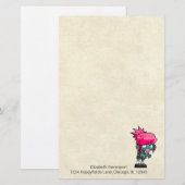 Niedlich Punk Rock Zombie Girl Illustration Briefpapier (Vorne/Hinten)
