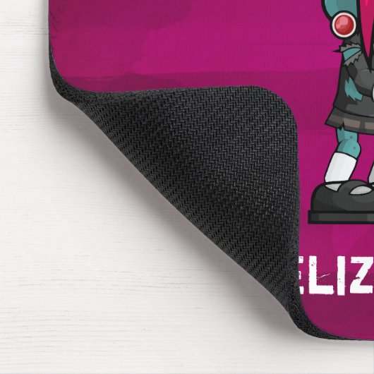 Niedlich Punk Rock Zombie Girl Illustration Mousepad (Ecke)
