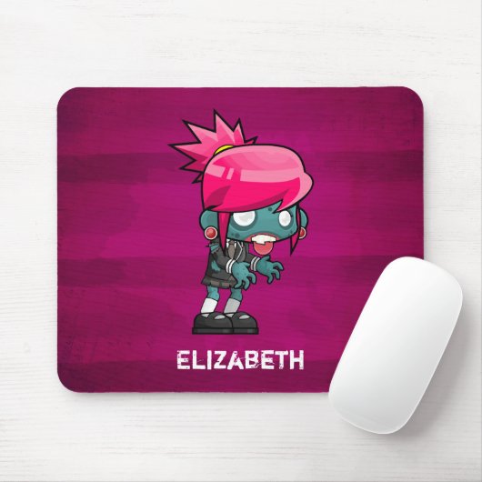 Niedlich Punk Rock Zombie Girl Illustration Mousepad (Mit Mouse)
