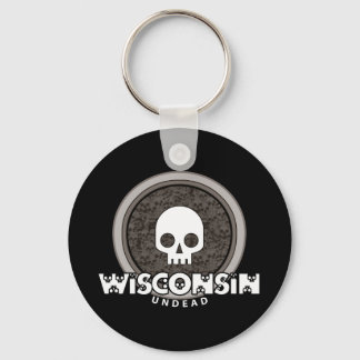 Niedlich Punk Skull Wisconsin Schlüsselanhänger Da