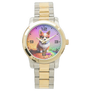 Niedlich Puppy Corgi Dog-36475 Armbanduhr