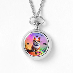 Niedlich Puppy Corgi Dog-36475 Armbanduhr
