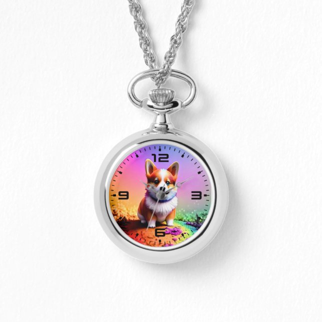 Niedlich Puppy Corgi Dog-36475 Armbanduhr (Vorderseite)