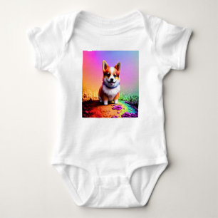 Niedlich Puppy Corgi Dog-36475 Baby Strampler