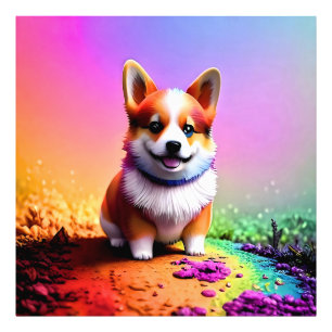 Niedlich Puppy Corgi Dog-36475 Fotodruck