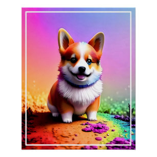 Niedlich Puppy Corgi Dog-36475 Poster
