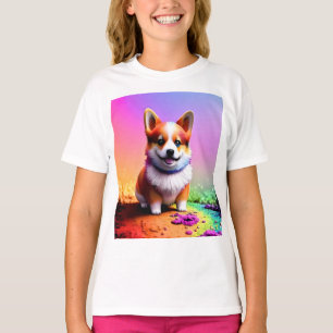 Niedlich Puppy Corgi Dog-36475 T-Shirt