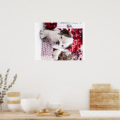 Niedlich Puppy English Bulldog | Weihnachten Poster (Küche)