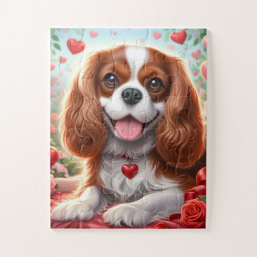 Niedlich Puppy Jigsaw Puzzle Hearts (Vertikal)