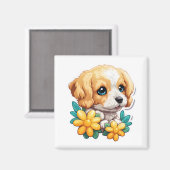 Niedlich Puppy Magnet (Vorderseite/Rückseite)