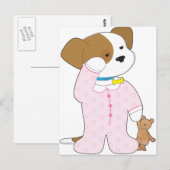 Niedlich Puppy Pajamas Postkarte (Vorne/Hinten)