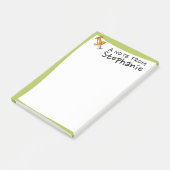 Niedlich Push Button Individuelle Name Limette Grü Post-it Klebezettel (angewinkelt)