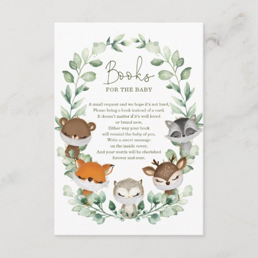 Niedlich Quarantäne Woodland Animals Books for Bab Begleitkarte (Vorderseite)
