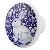 Niedlich Rabbit Blue White Woodland Animal Dedham  Keramikknauf (Rechts)