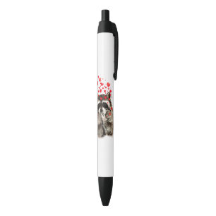 Niedlich Raccoon Blown Kisses Liebe Herzlich willk Kugelschreiber