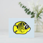 Niedlich Raccoon Butterflyfish Postkarte (Stehend Vorderseite)