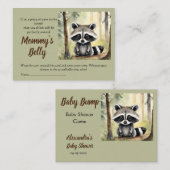 Niedlich Raccoon Guess Mama Bly Size Baby Bump Gam Begleitkarte (Vorne/Hinten)