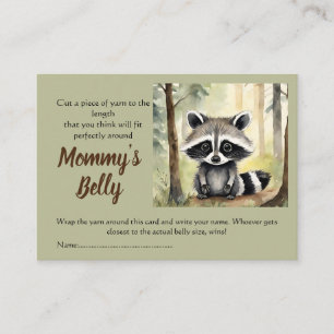 Niedlich Raccoon Guess Mama Bly Size Baby Bump Gam Begleitkarte