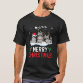 Niedlich Raccoon Santa Reindei Weihnachten Funny P T-Shirt (Vorderseite)
