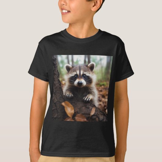 Niedlich Raccoon T Shirt - Süße Tier Shirts (Vorderseite)