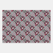 Niedlich Raccoon Valentine Buffalo Kariert Ästheti Geschenkpapier Set (Vorderseite 2)