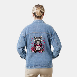 Niedlich Raccoon Valentine Buffalo Kariert Ästheti Jeansjacke