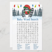 Niedlich Raccoon Weihnachtsdusche Word Suche (Vorne/Hinten)